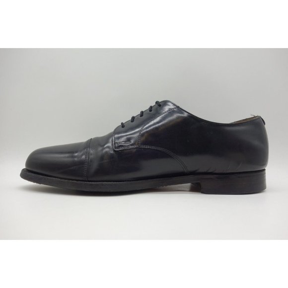 Johnston Murphy Opti-Flex Black Leather Cap Toe Lace Up Oxfords Shoes Men\'s 13 D